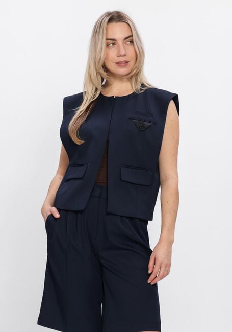 Donkerblauwe HAUTE L'AMITI&Eacute; Gilet PREMIERE BOX WAISTCOAT - large