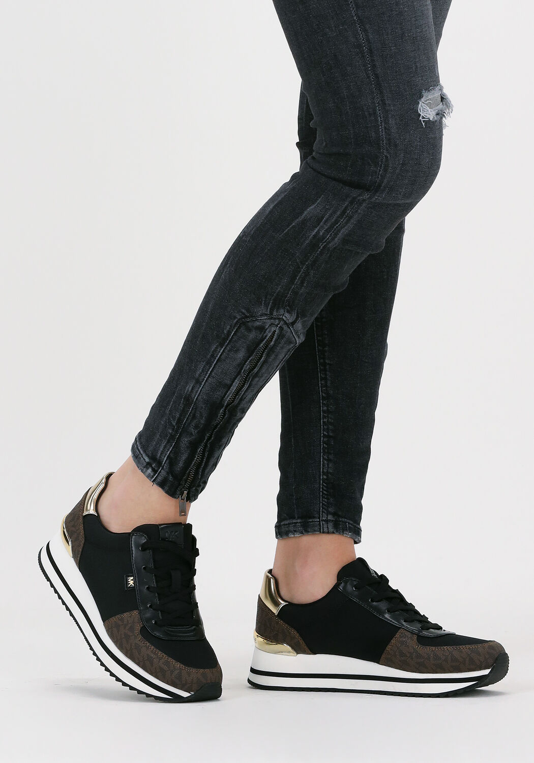 Basket michael sale kors femme marron