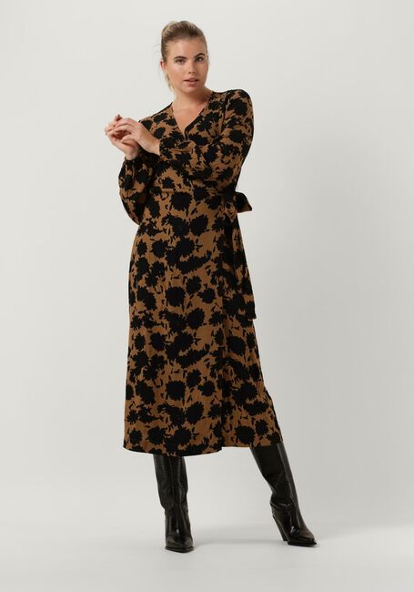 MODSTRÖM Robe midi ALLISON PRINT DRESS en marron - large