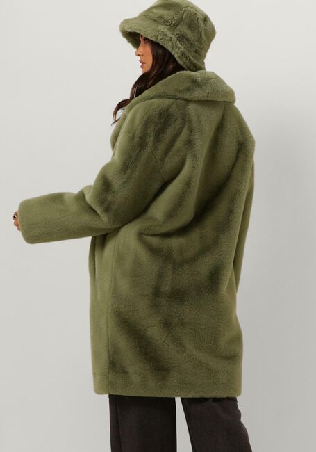 Groene STAND STUDIO Faux fur jas CAMILLE COCOON COAT - large