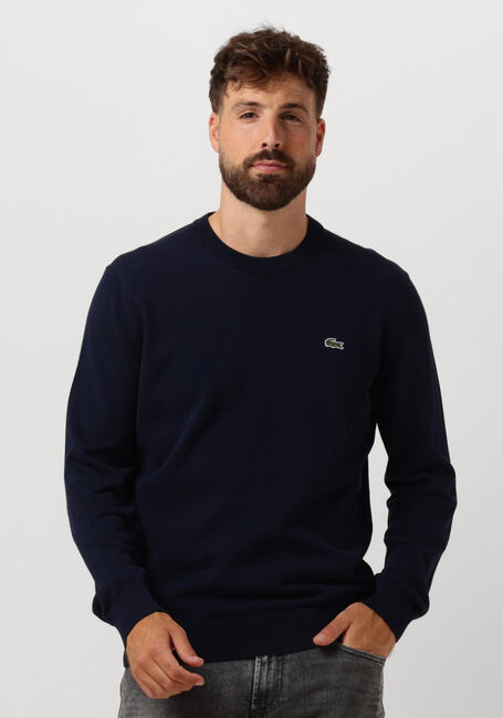 LACOSTE Pull 1HA1 MEN SWEATER Bleu foncé - large