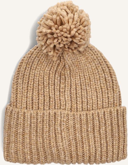 Camel UGG Muts CHUNKY RIB KNIT BEANIE W POM Camel UGG Muts CHUNKY RIB KNIT BEANIE W POM - large