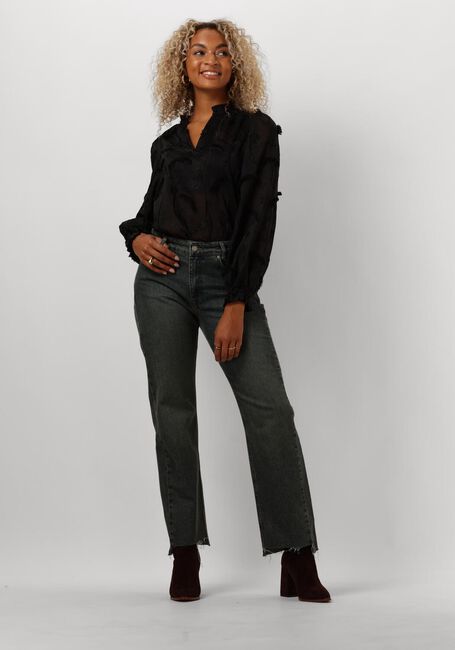 Zwarte MINUS  PIPER V-NECK BLOUSE - large