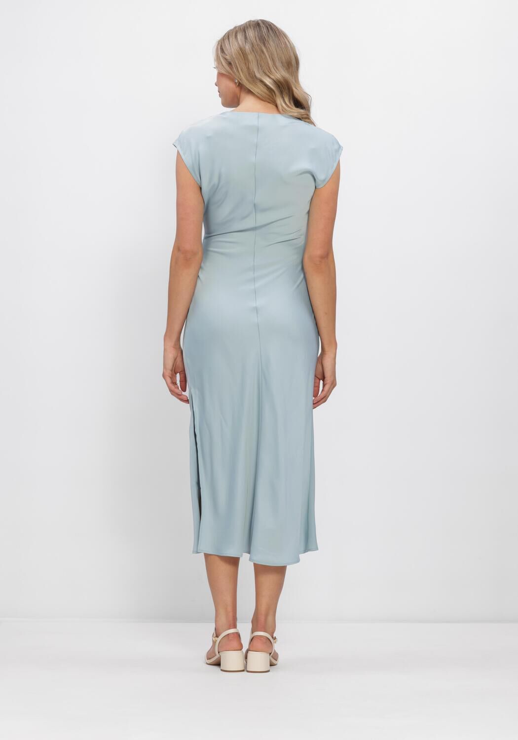 MODSTR&Ouml;M Robe midi TAILORMD DRESS Bleu clair - large