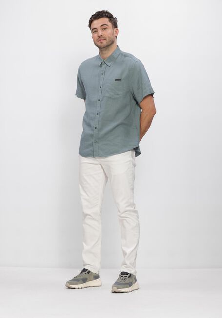 CALVIN KLEIN Chemise d&eacute;contract&eacute; SS SOLID CASUAL LINEN CLASSIC SH en vert - large