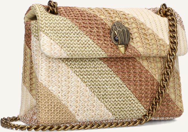 Bruine KURT GEIGER LONDON Schoudertas MINI KENSINGTON BAG RAFFIA Bruine KURT GEIGER LONDON Schoudertas MINI KENSINGTON BAG RAFFIA - large