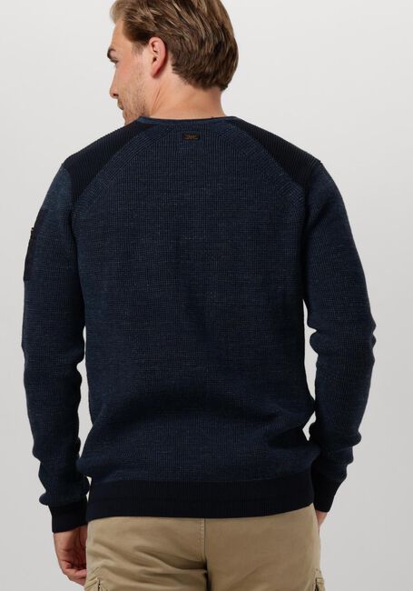Blauwe PME LEGEND Trui R-NECK COTTON RIB MELEE KNIT Blauwe PME LEGEND Trui R-NECK COTTON RIB MELEE KNIT - large