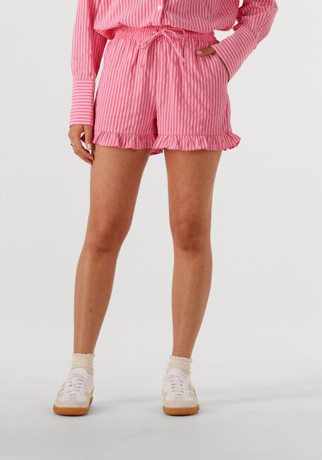 COLOURFUL REBEL Pantalon large SENSA STRIPED RUFFLE SHORT en beige - large