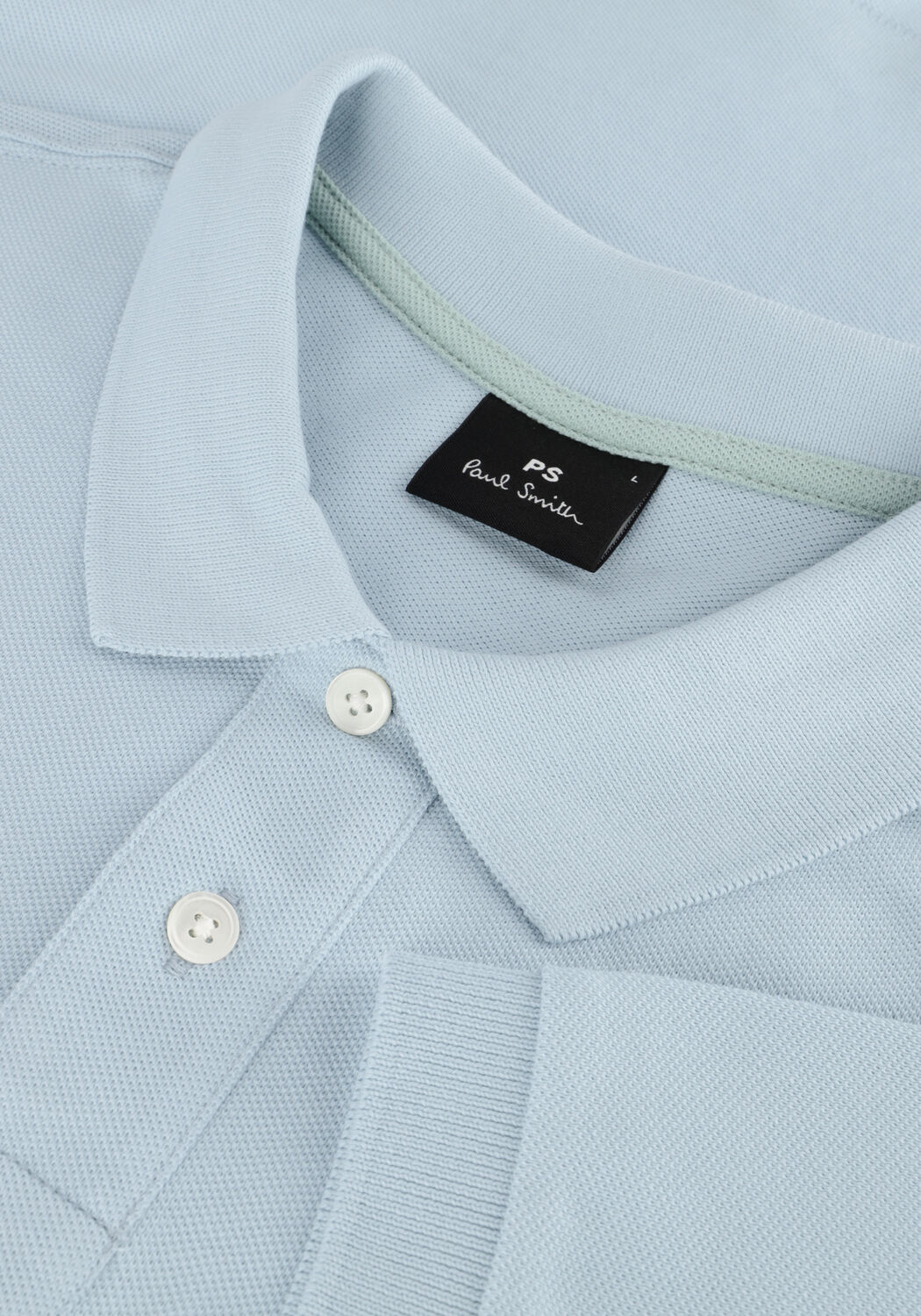 PS PAUL SMITH Polo MENS SLIM FIT SS POLO SHIRT ZEBRA Bleu clair - large