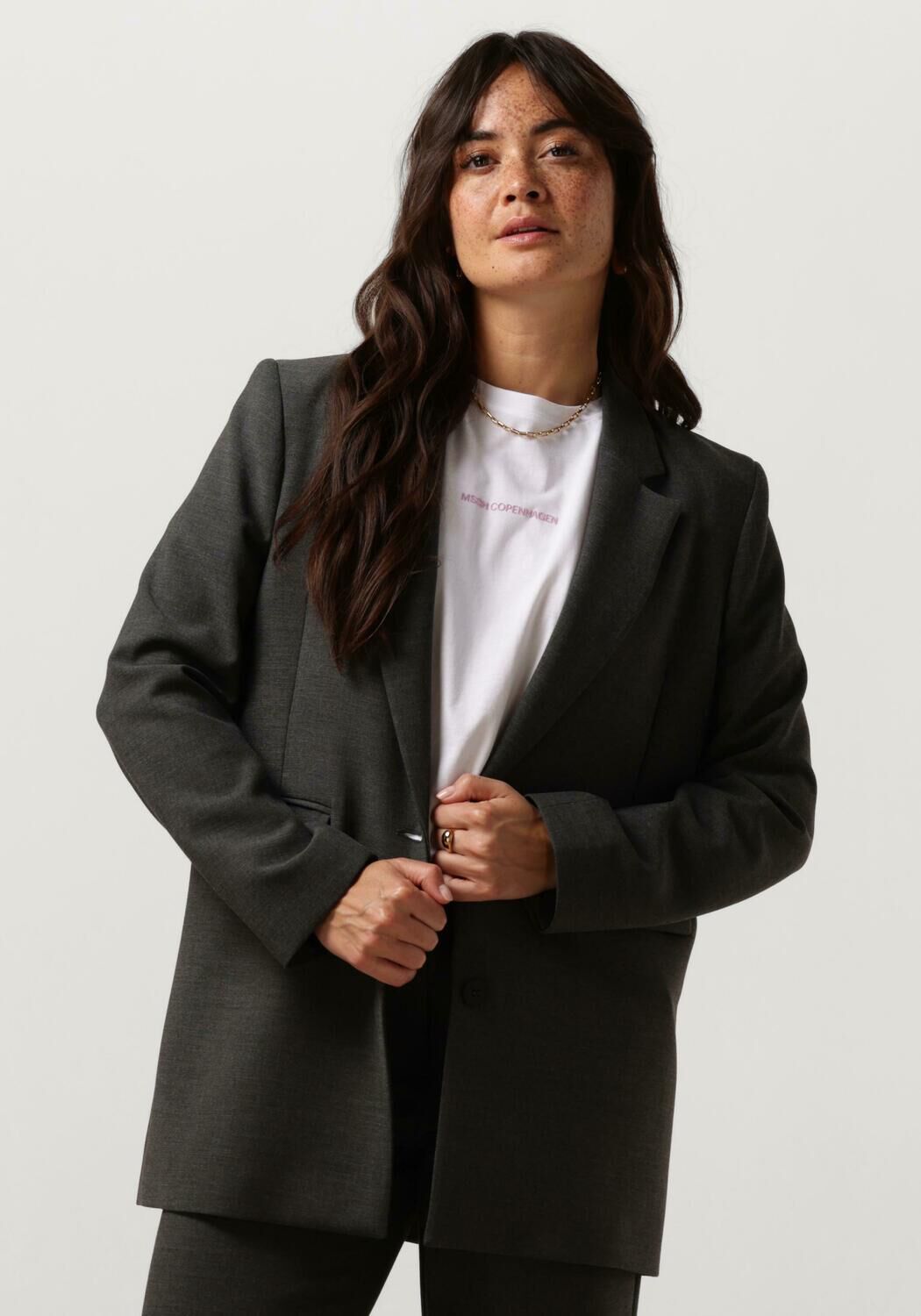 SELECTED FEMME Blazer SLFRITA LS RELAXED BLAZER Gris fonce Omoda