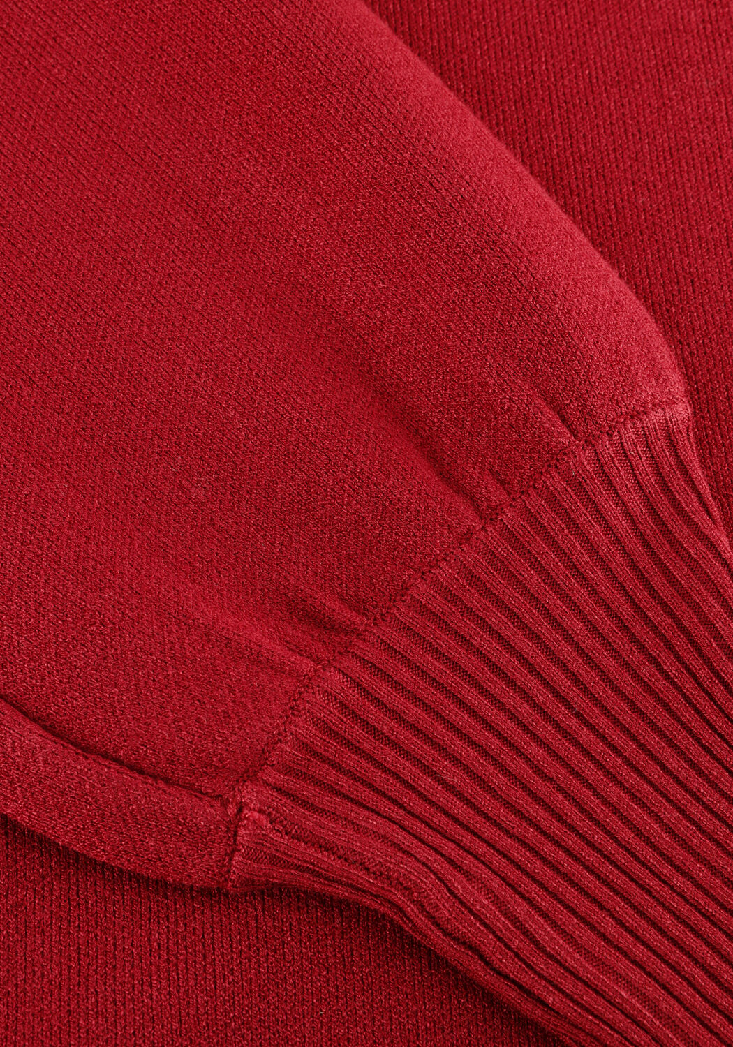 Rode Y.A.S. Trui YASFONNY LS KNIT PULLOVER S. - large