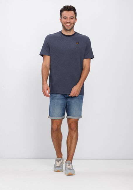 PME LEGEND T-shirt TWO TONE TEXTURED STRIPE en bleu - large