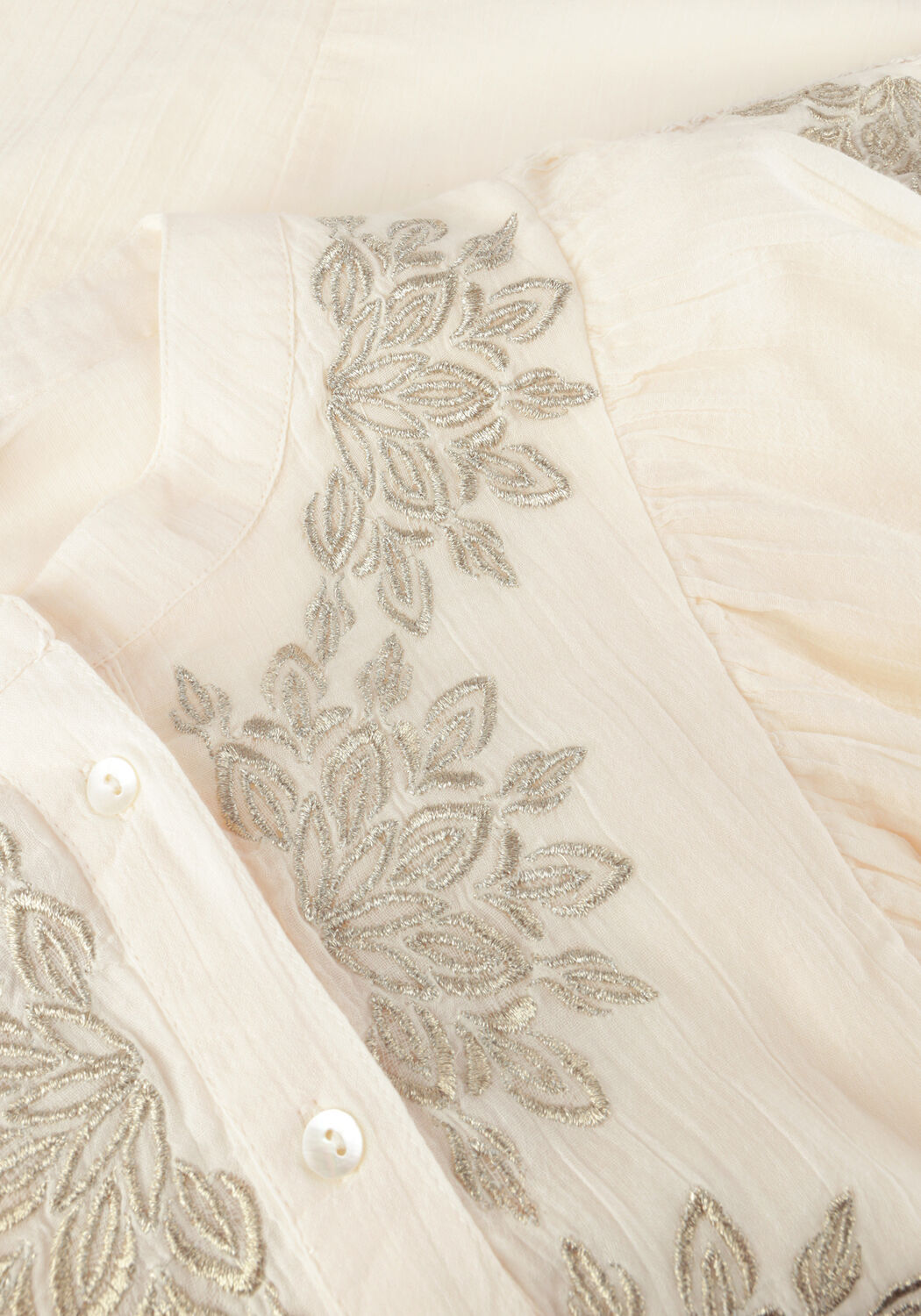 Gebroken wit SUMMUM  TOP GOLD LUREX EMBROIDERY - large