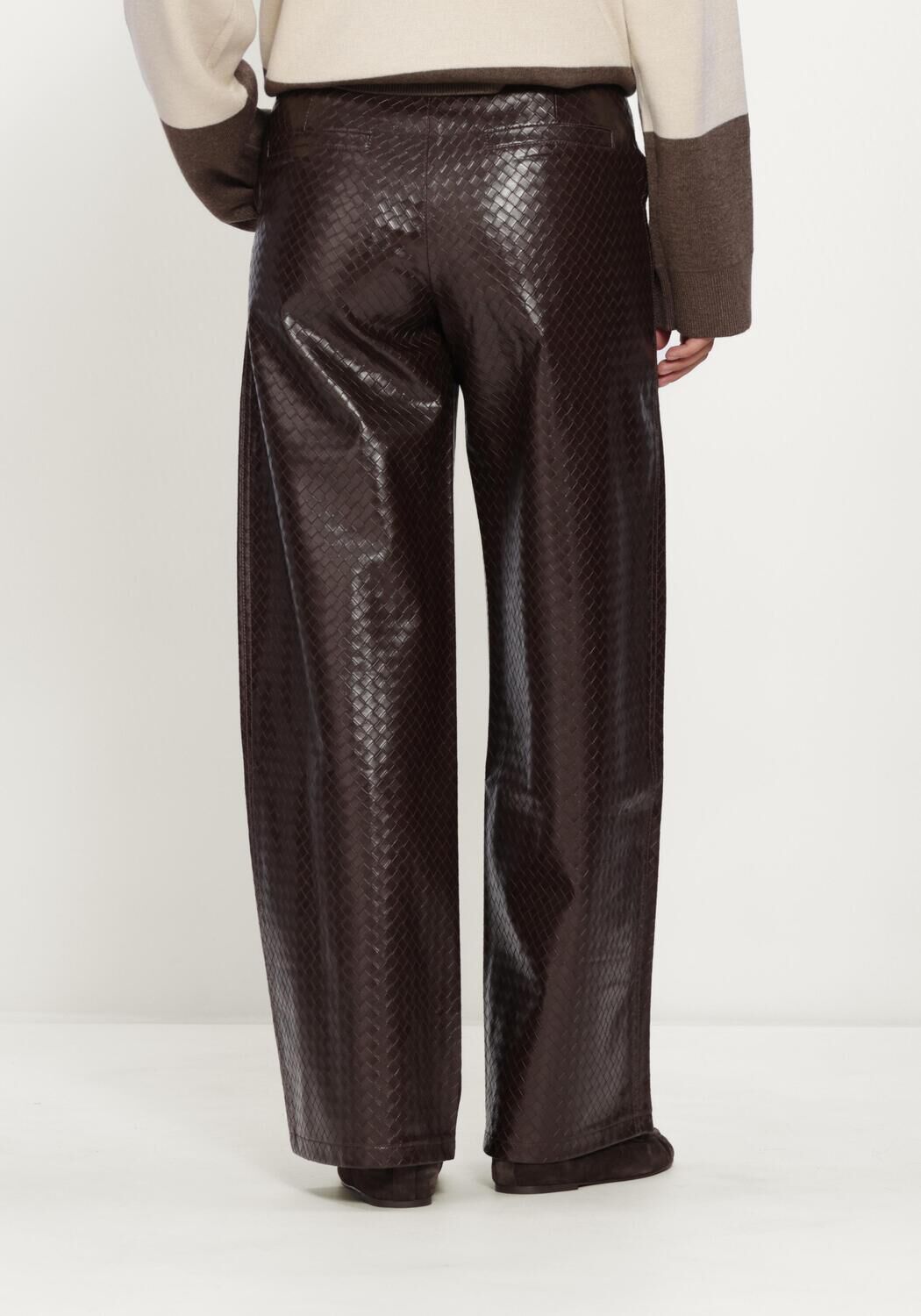 Bruine GRACE & MILA Wijde broek TROUSER - large