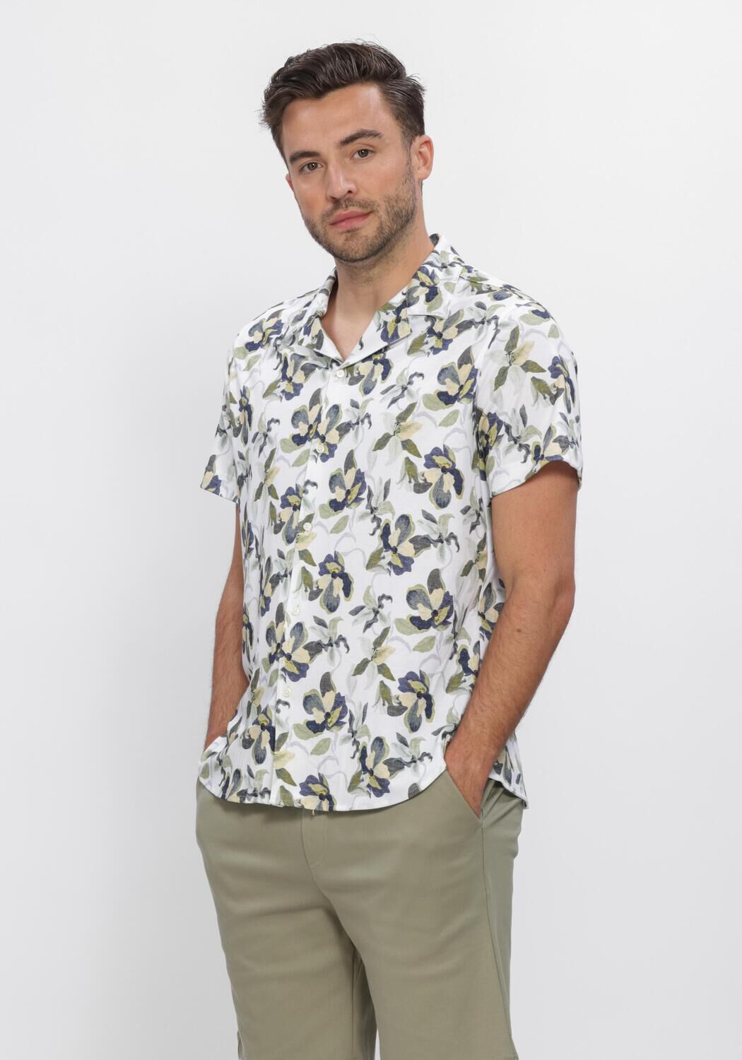 Groene DESOTO Casual overhemd CASUAL LIDO 1/2 - large