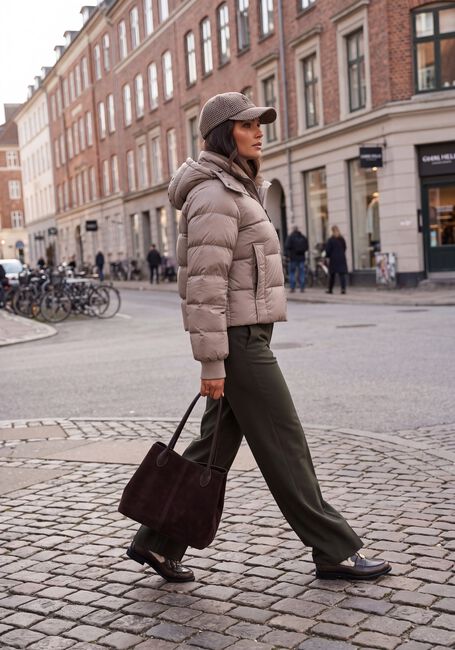 Beige MOSCOW Gewatteerde jas 12-08-MARCY - large