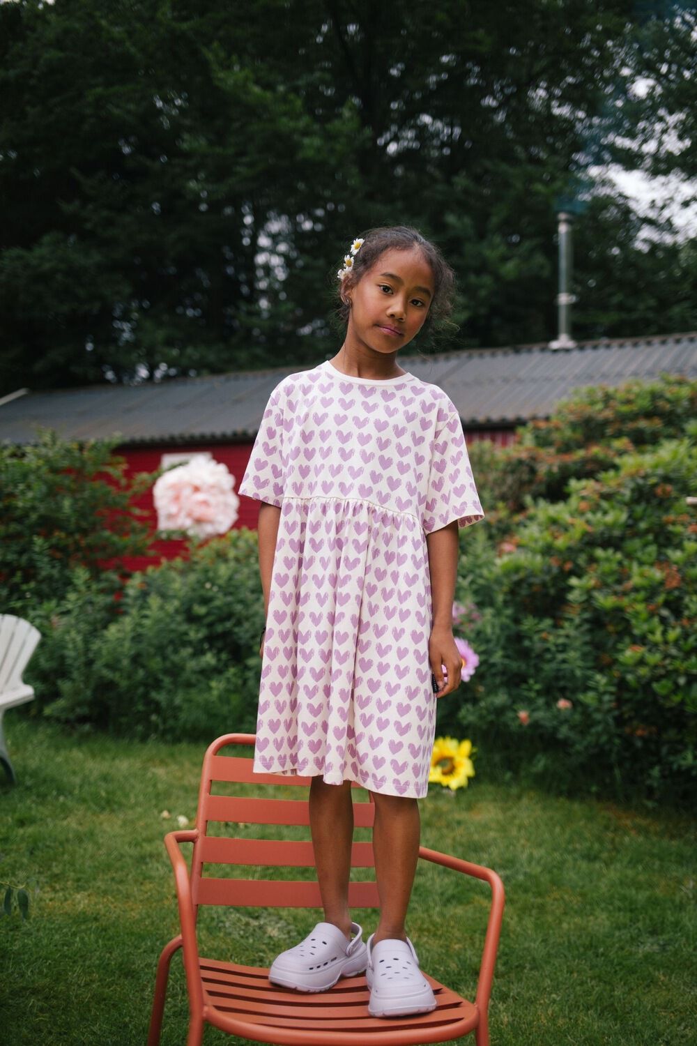 Witte DAILY BRAT Mini jurk ADORE DRESS - large