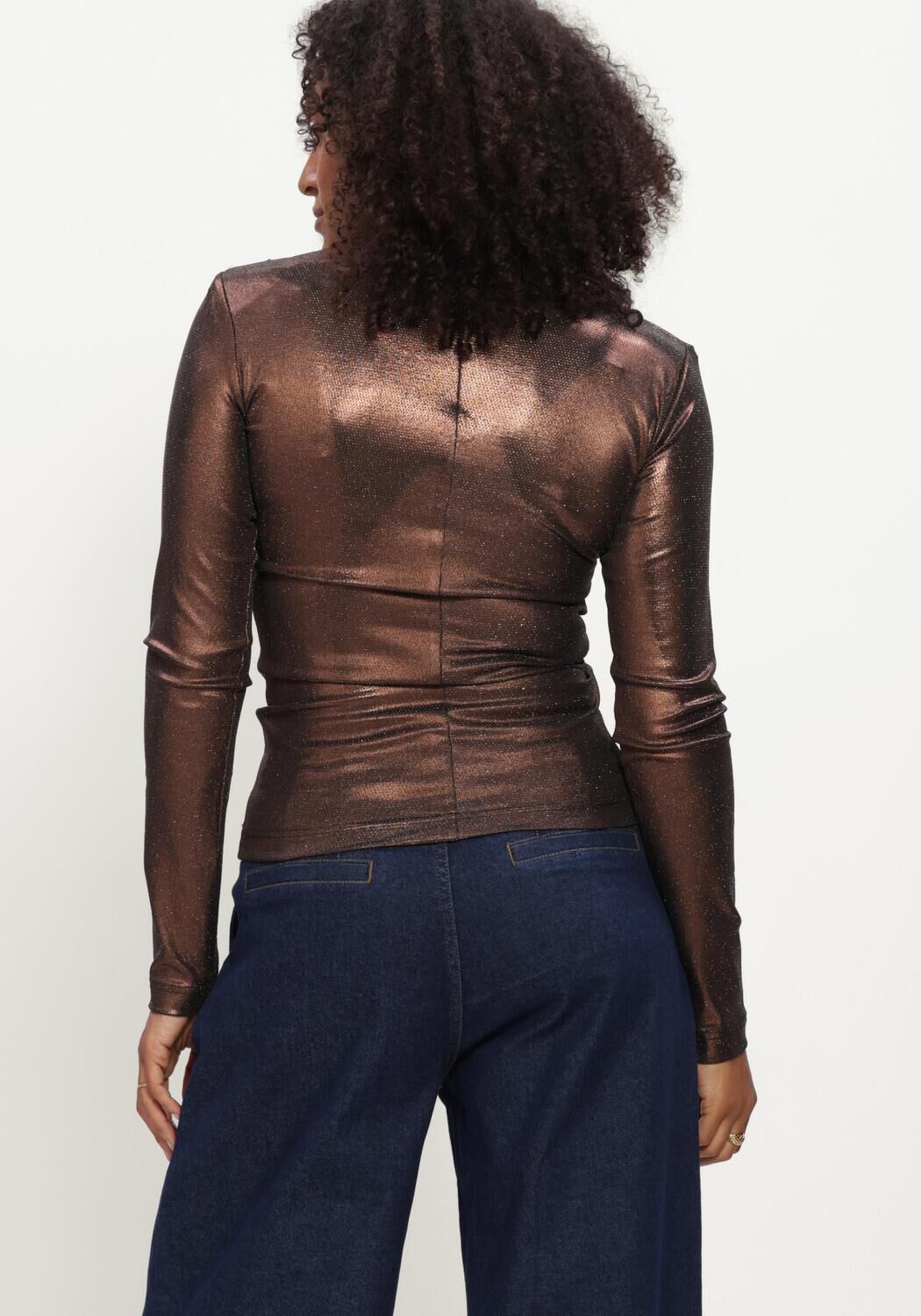 STUDIO AMAYA Haut PARTY TOP en bronze - large