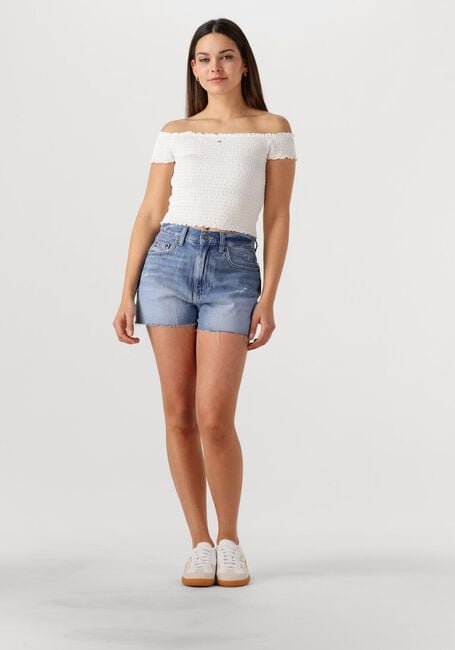 Witte TOMMY JEANS Top TJW CRP SMOCK TOP - large