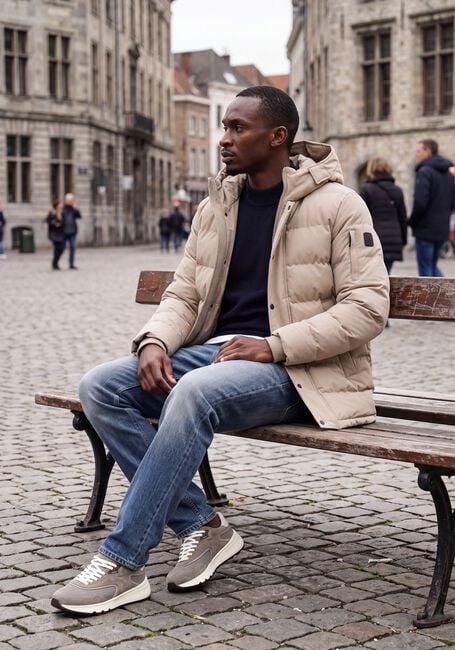 AIRFORCE Veste matelass&eacute; CHUCK PARKA en beige - large