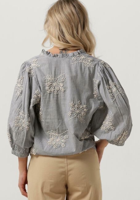 Gebroken wit SUMMUM Top TOP HEAVY EMBROIDERY STRIPE - large