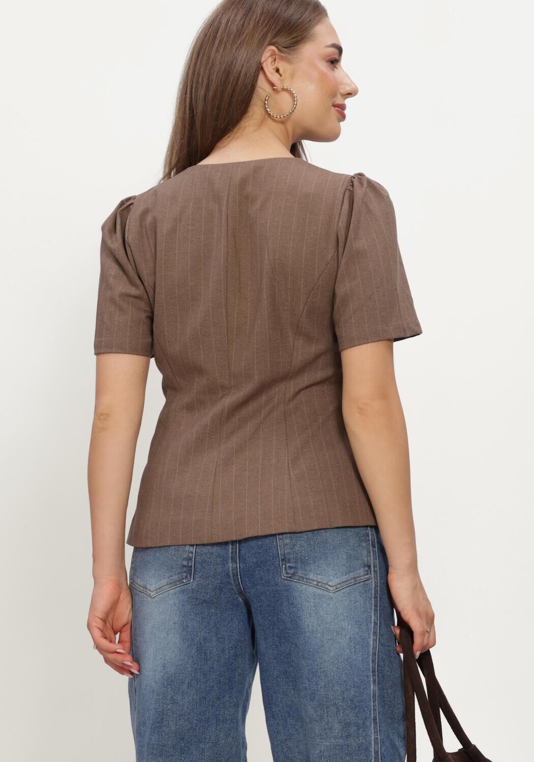 NEO NOIR JULES PINSTRIPE BLOUSE Blouses en marron - large