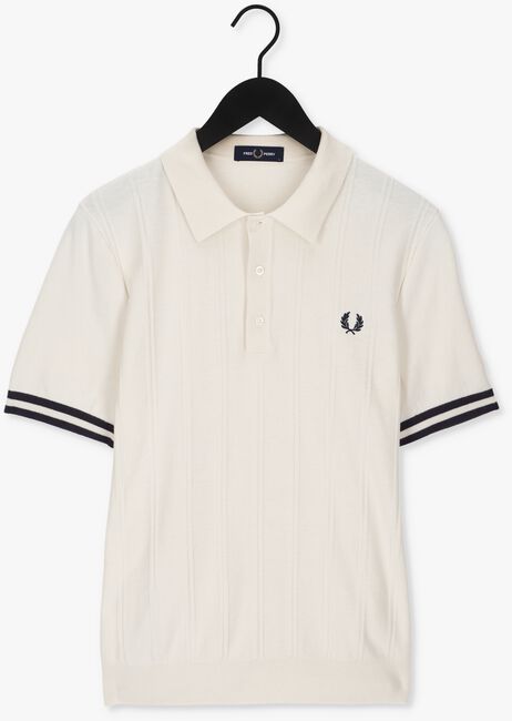 FRED PERRY Polo TIPPING TEXTURE KNITTED SHIRT Blanc - large