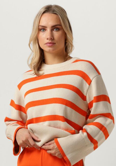 Zand MODSTRÖM Trui CORBINMD STRIPE O-NECK - large