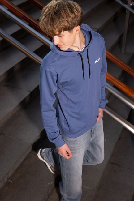 Blauwe RELLIX Sweater HOODIE RELLIX BACKPRINT - large