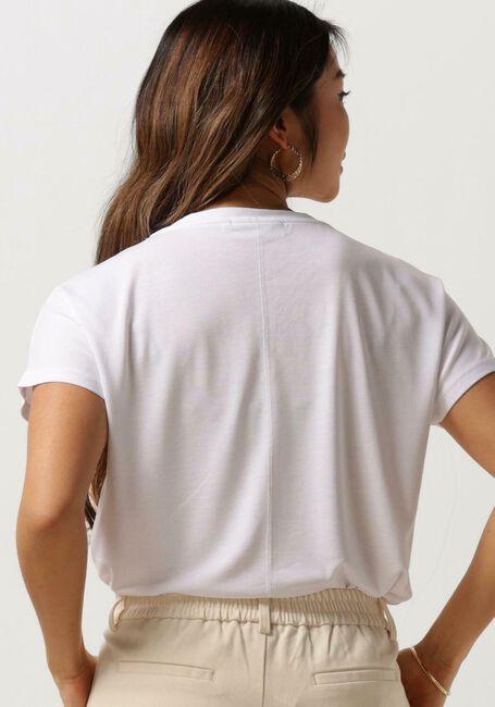 MSCH COPENHAGEN T-shirt MSCHFENYA MODAL V NECK TEE Écru - large