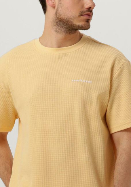Gele ANERKJENDT T-shirt AKKIKKI S/S WAFFLE TEE - large