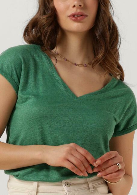 BY-BAR Haut MOMI LINEN TOP en vert - large