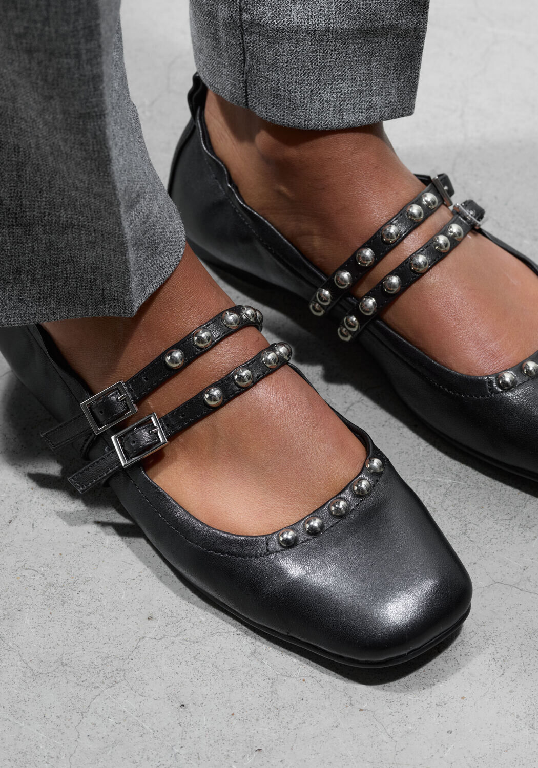 Zwarte STEFANO LAURAN Ballerina's BAILARINA ARRUGADA - large