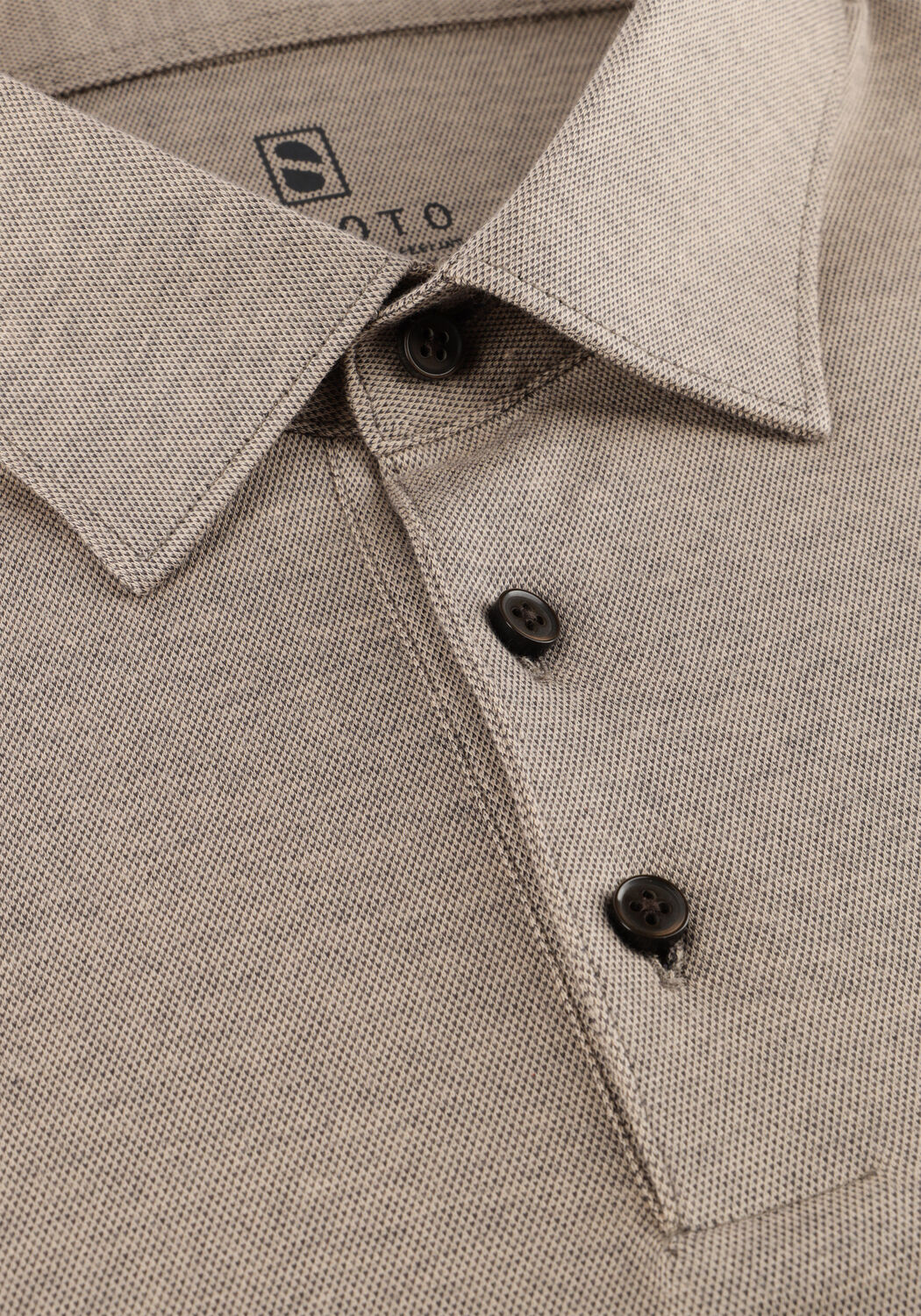DESOTO Polo ESSENTIAL POLO KENT 1/1 en taupe - large