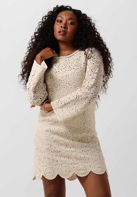 OBJECT Mini robe OBJRAY L/S KNIT DRESS Blanc - large