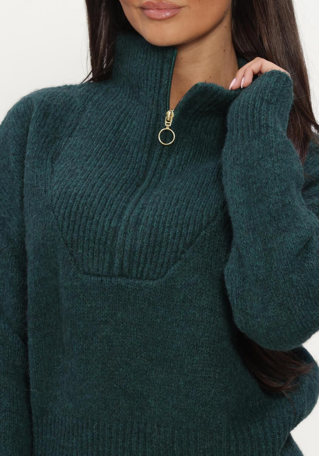 BY-BAR Pull BOXY BEAU PULLOVER Vert fonc&eacute; - large