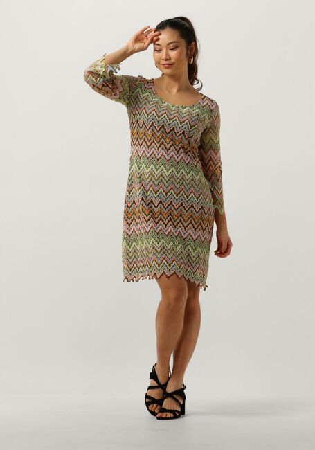 Groene ANA ALCAZAR Mini jurk TUNIC DRESS WITHOUT FRINGES - large