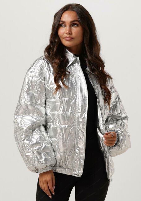 ALIX THE LABEL Jack OVERSIZED SILVER BOMBER en argent - large