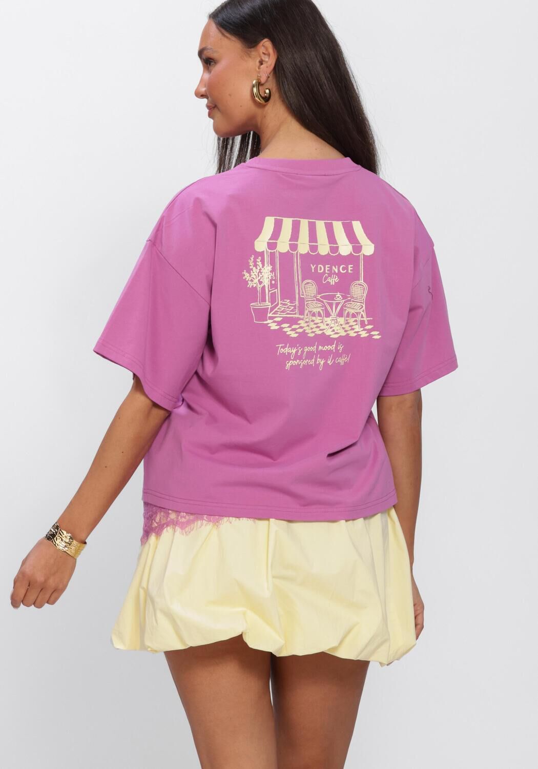 YDENCE T-SHIRT YDENCE CAFE Hauts & T-shirts en rose - large