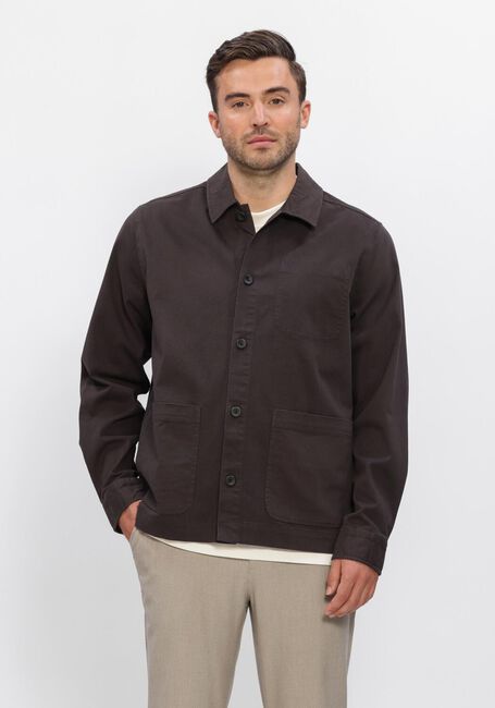 LES DEUX LAYTON COTTON OVERSHIRT Surchemises en marron - large