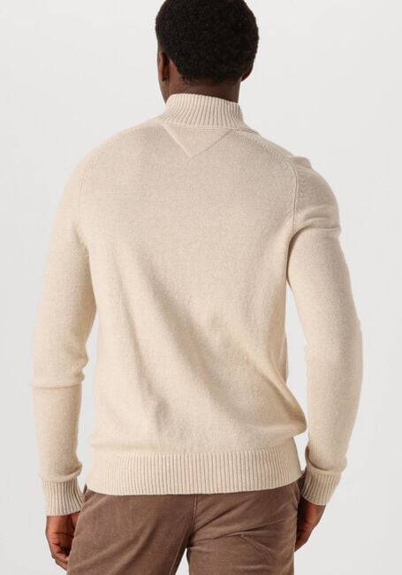 Ecru TOMMY HILFIGER Trui LAMBSWOOL ZIP MOCK - large