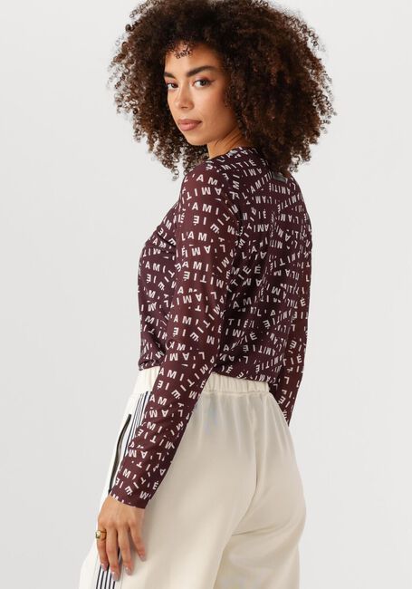Bordeaux HAUTE L'AMITIÉ Top L'AMITIE MESH LS O-NECK - large