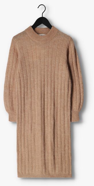 SELECTED FEMME Robe midi GLOWIE LS KNIT O-NECK DRESS en taupe - large