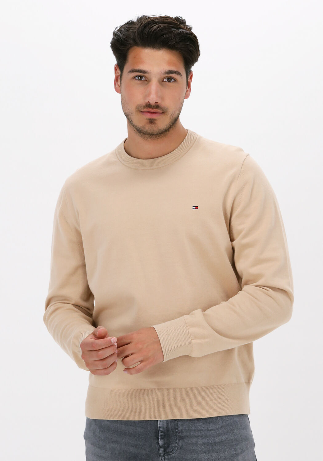 TOMMY HILFIGER Pull 1985 CREW NECK SWEATER en beige Omoda