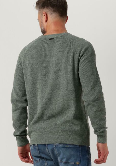VANGUARD Pull CREWNECK COTTON MOULINE en vert - large
