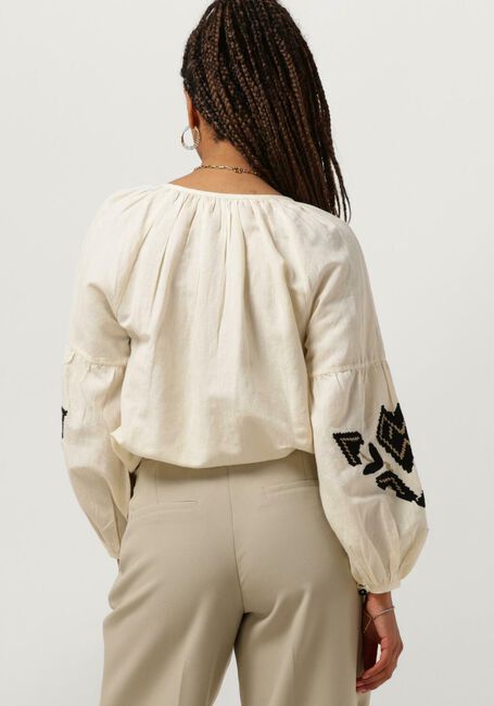 SUMMUM TOP LINNEN HEAVY EMBROIDERY Blouses Blanc - large