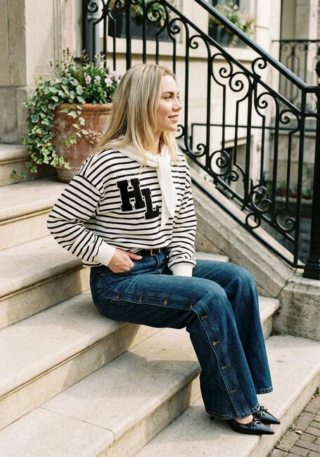 Multi HAUTE L'AMITI&Eacute; Trui STRIPE APPLICATION SWEAT - large