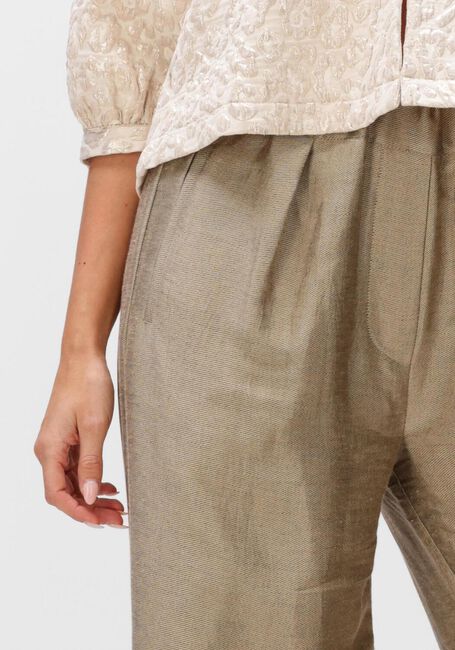 BY-BAR Pantalon large BENJI GLOSS PANT Kaki - large