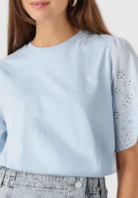 Y.A.S. T-shirt YASLEX SS TOP W. EMB SLEEVES S. NOOS Bleu clair - large