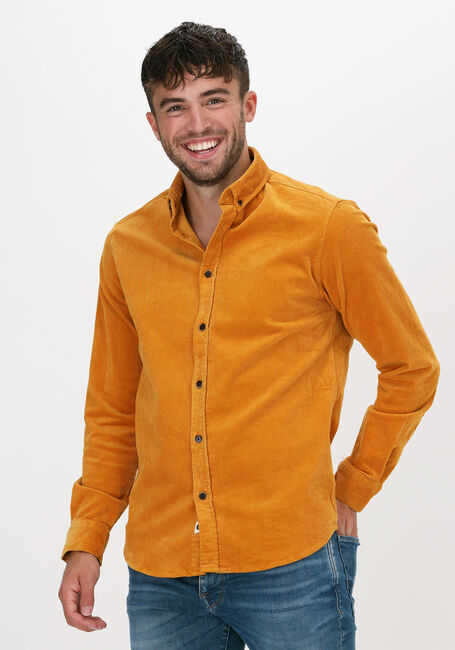 Gele ANERKJENDT Casual overhemd AKKONRAD CORD SHIRT - large